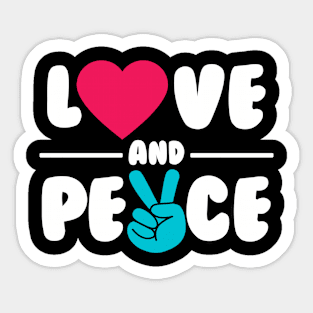 Love And Peace Sticker